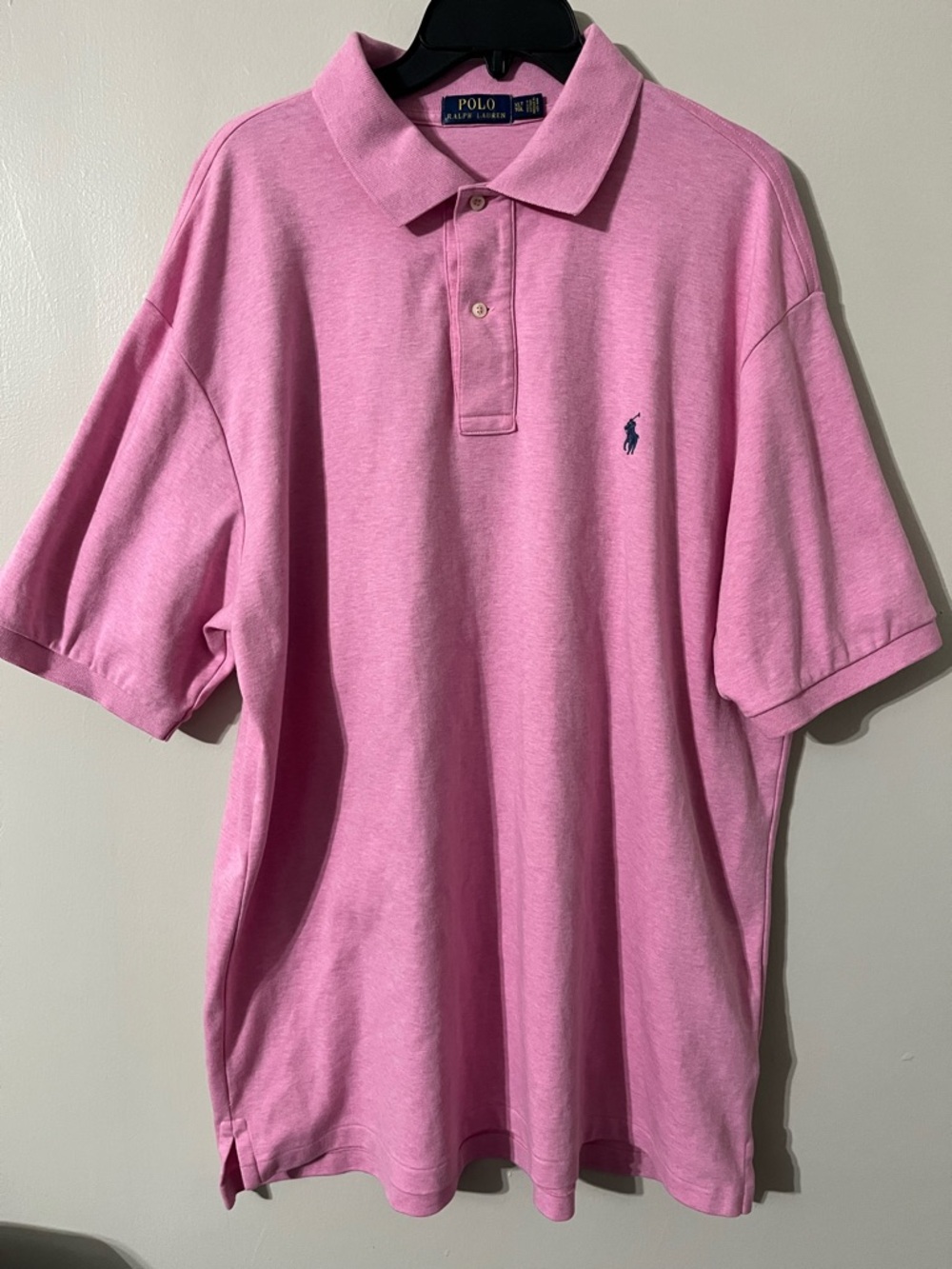 EUC Polo by Ralph Lauren Mens Pink Polo Shirt Sz XLT